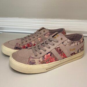 Gola Floral Sneakers - Red and Tan